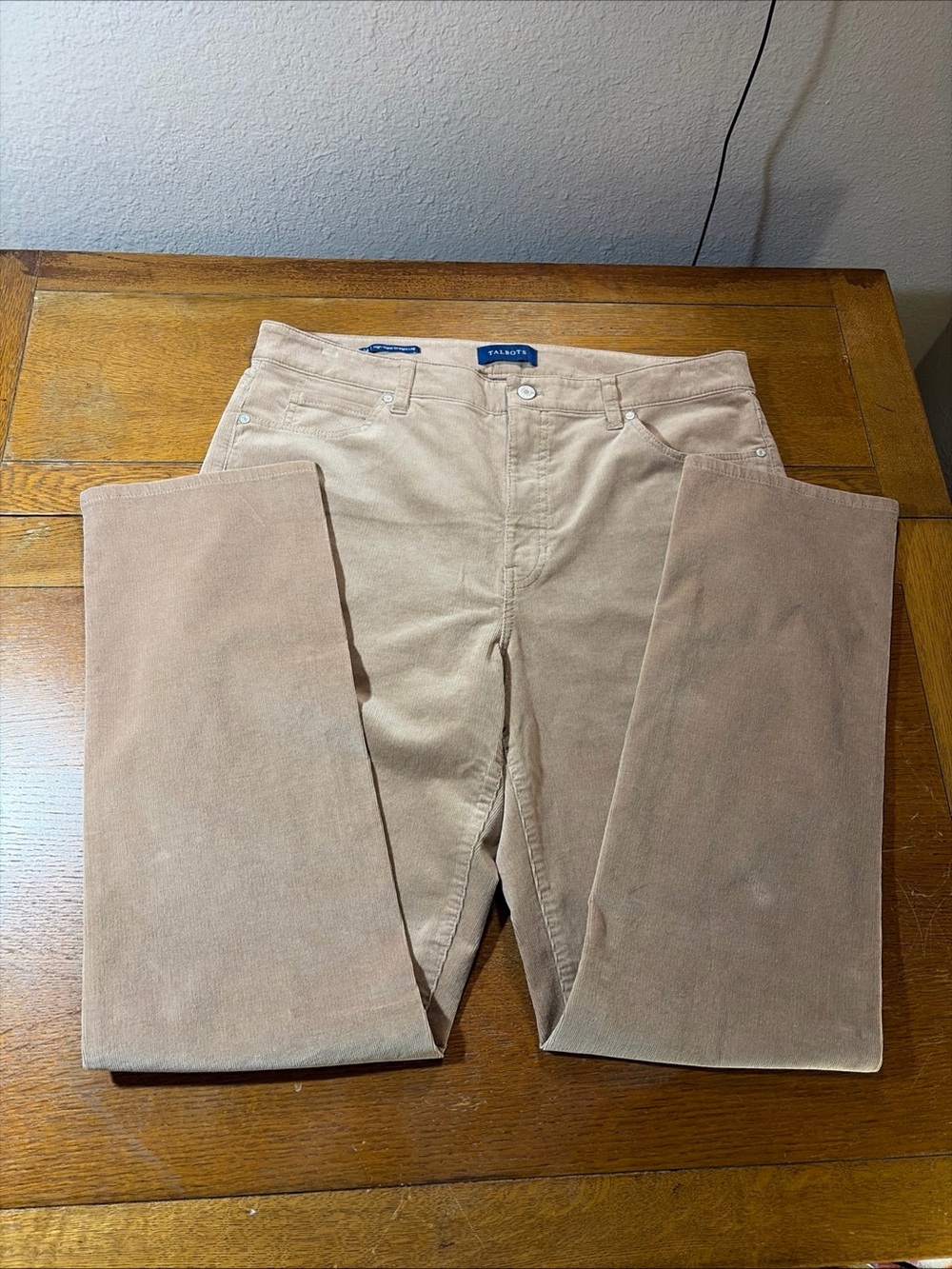 Talbots Straight Leg Pants in Light Brown/Tan